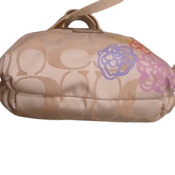 Coach Poppy Daisy Floral Satchel / Crossbody Bag - Rare - Picture 4 of 14